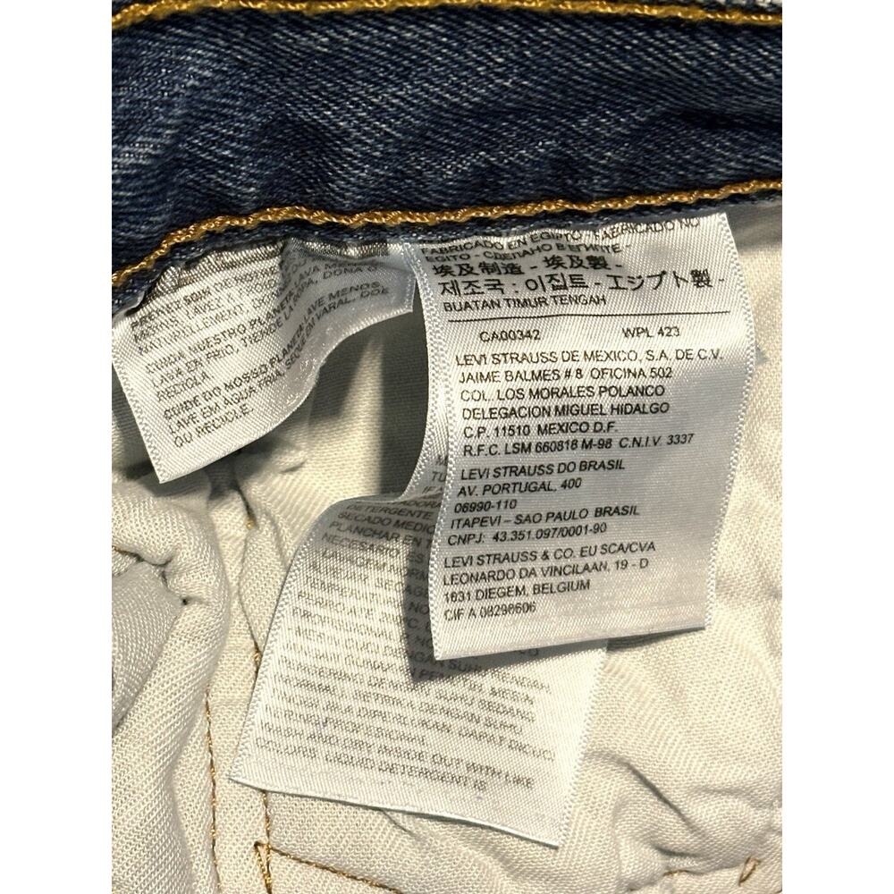 Levis 501 Original Fit Mens Straight Leg 34X32 BlueJeans Button Fly Medium Wash - Picture 10 of 11